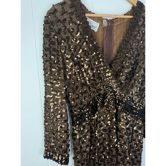 Vintage Lilli Diamond California Sequin Bombshell Dress 1960s approx M - Picture 2 of 7